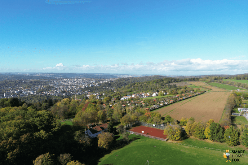 Eine Aufnahme der DJI Mini 3 Pro, 48-Megapixel-Kamera.